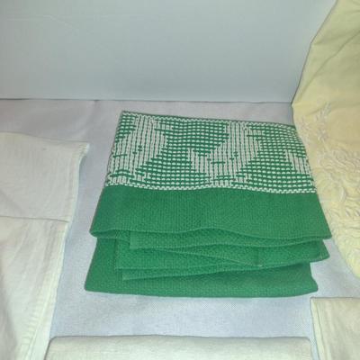 Collection of Hand Towels/Linens with Needlework or Embroidery