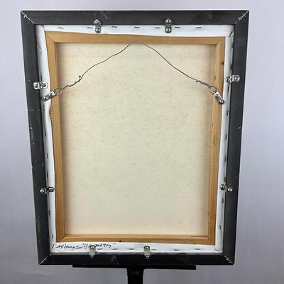 Sale Photo Thumbnail #423: Black & gold floating frame, 17.75" wide x 21.75" high
Art: 16" wide x 20" high