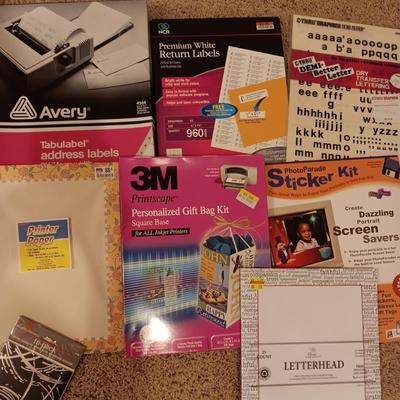 LABELS, IRON ON TRANSFERS, STATIONARY AND MORE
