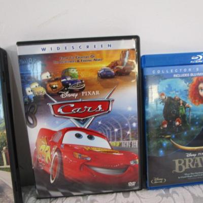 4 Children's DVDs ( 2 have 2 discs) & 1 Blue Ray/DVD & bonus disc set