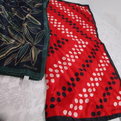 2 Pendleton silk scarves 