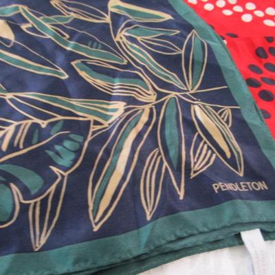 2 Pendleton silk scarves 