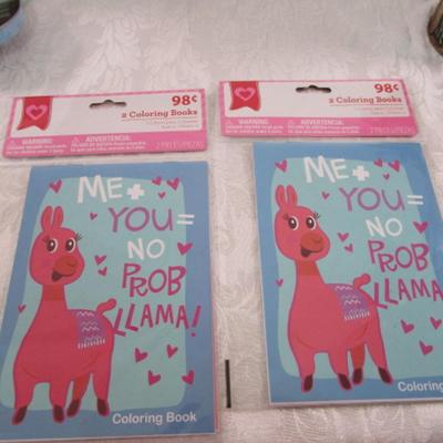 Confetti, Valentine mail box, 2 canisters, coloring books, etc.