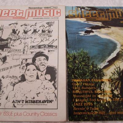 Vintage sheet music & 5 Sheet Music Magazines, 2 books of Piano Literature