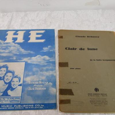Vintage sheet music & 5 Sheet Music Magazines, 2 books of Piano Literature