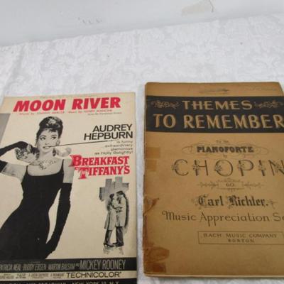 Vintage sheet music & 5 Sheet Music Magazines, 2 books of Piano Literature