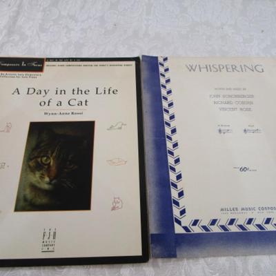 Vintage sheet music & 5 Sheet Music Magazines, 2 books of Piano Literature