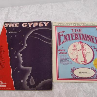Vintage sheet music & 5 Sheet Music Magazines, 2 books of Piano Literature