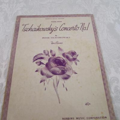 Vintage sheet music & 5 Sheet Music Magazines, 2 books of Piano Literature
