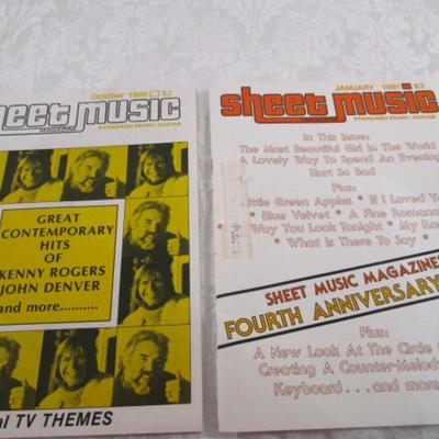 Vintage sheet music & 5 Sheet Music Magazines, 2 books of Piano Literature