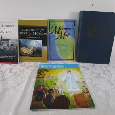 4 Church of Jesus Christ of Latter-Day Saint books & 1 coloring book 