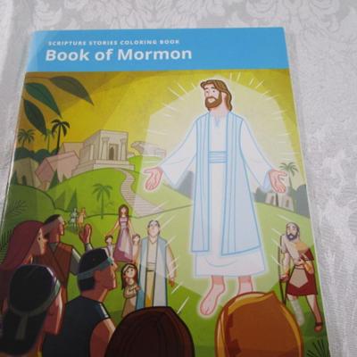 4 Church of Jesus Christ of Latter-Day Saint books & 1 coloring book 