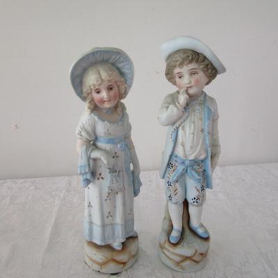 Pair of Antique German Bisque porcelain figurines