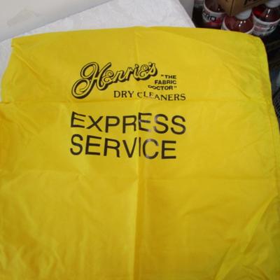 Hercules ZD Day bag, gray & yellow Henrie's Dry Cleaners bag