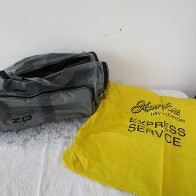 Hercules ZD Day bag, gray & yellow Henrie's Dry Cleaners bag