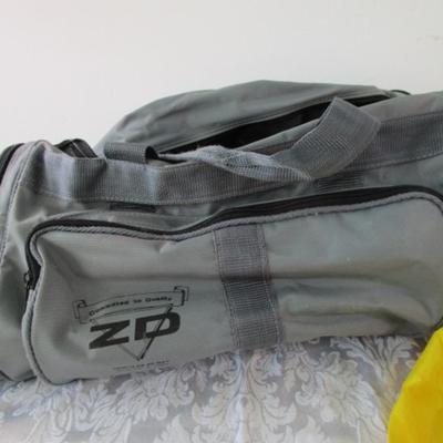Hercules ZD Day bag, gray & yellow Henrie's Dry Cleaners bag