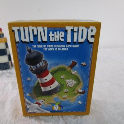 3 new candles, 1 new game, lighthouse plate, myrtle wood lighthouse