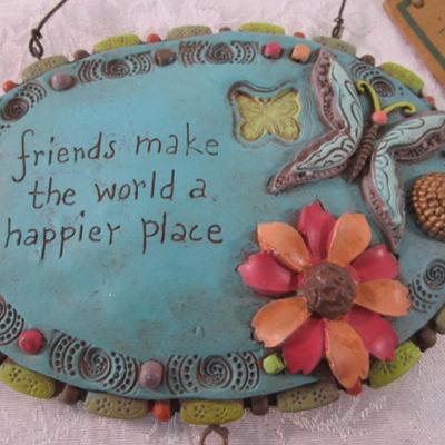 New with tags New Creative "Butterfly Flower" plaque
