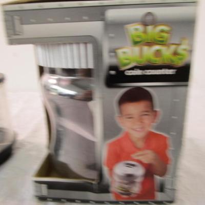 New in box Big Bucks coin counter, and 1 new counting coin bank