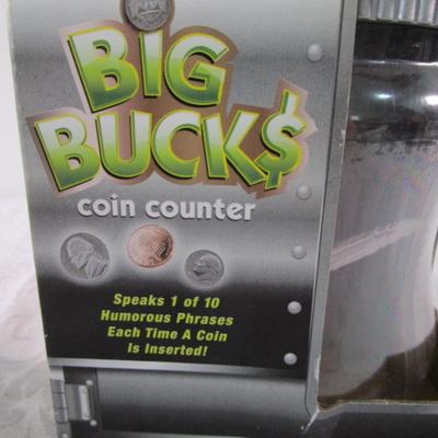New in box Big Bucks coin counter, and 1 new counting coin bank