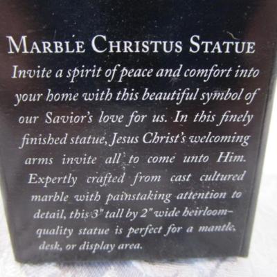 New in box Lucente marble Christus statue 3" tall