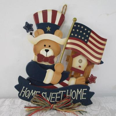 Patriotic hat, magnet, plaque, & new flag