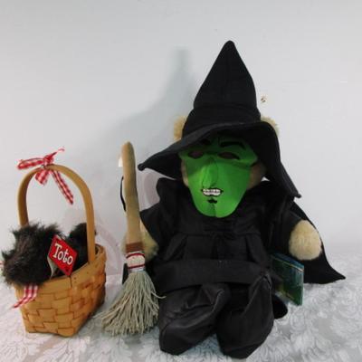 New with tags Build-A Bear Wicked Witch of the West Bear & Toto in a basket
