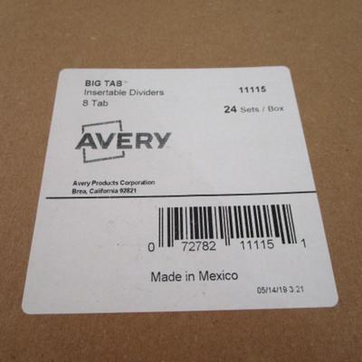 1 new box of 24 sets of Avery 8-tab dividers