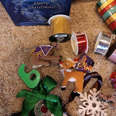 CHRISTMAS GIFT WRAP, RIBBON, COFFEE MUGS, ORNAMENTS AND MORE
