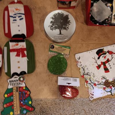 HOLIDAY MOTION SENSOR DOG, SNOWMAN CARD HOLDER, LINENS AND MORE