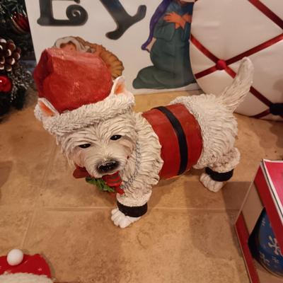 HOLIDAY MOTION SENSOR DOG, SNOWMAN CARD HOLDER, LINENS AND MORE