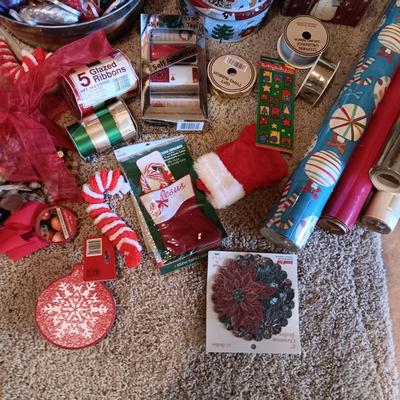 CHRISTMAS GIFT WRAP, RIBBON, TINS AND MORE