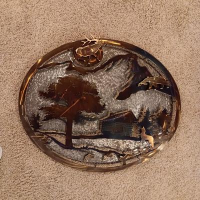 SIGNED STEEL LASER CUT WILDERNESS SCENE WALL HANGING