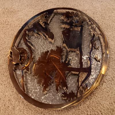 SIGNED STEEL LASER CUT WILDERNESS SCENE WALL HANGING