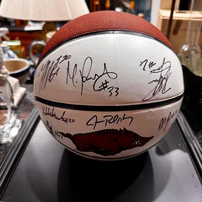Arkansas Razozback Autographed Basketball