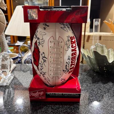 Arkansas Razorbacks Autographed Football
