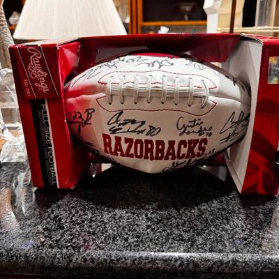 Arkansas Razorbacks Autographed Football
