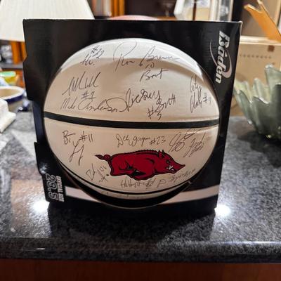 Arkansas Razorbacks Autographed Basketball