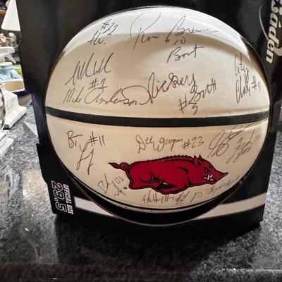 Arkansas Razorbacks Autographed Basketball