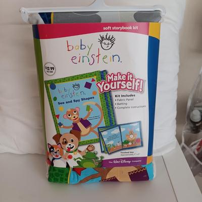 VARIETY OF SEWING MATERIAL, 2 BABYQUILT KITS AND 2 THROW PILLOW FORMS