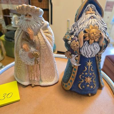 Porcelain santa pair