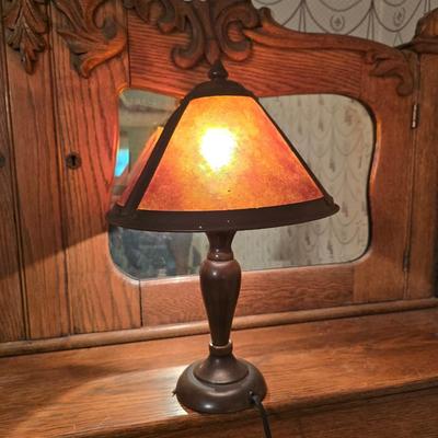 Vintage Amber Mica Table lamp