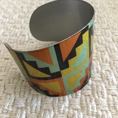 Aztec style cuff bracelet