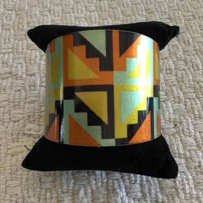 Aztec style cuff bracelet