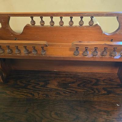 Wooden wall shelf