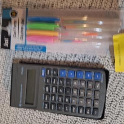 Sale Photo Thumbnail #499: Ti-30x scientific calculator and gel pens- Check your school supply list to see if this will work because they are quite expensive to get them new.