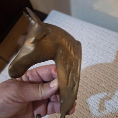Sale Photo Thumbnail #530: Brass horse head hook