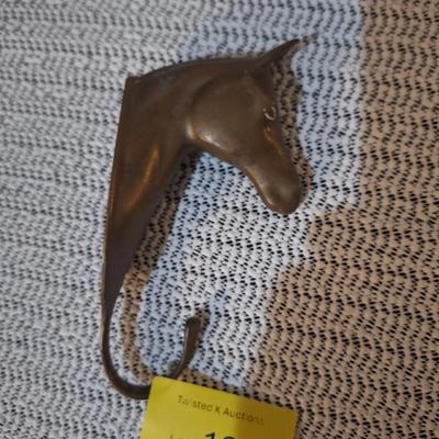 Sale Photo Thumbnail #528: Brass horse head hook
