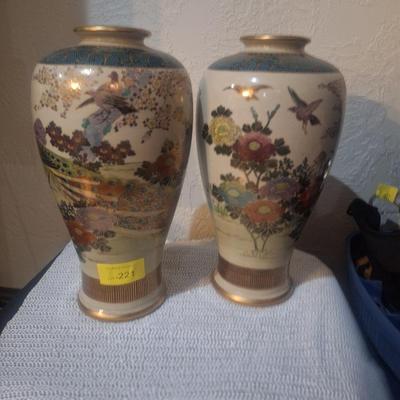 Sale Photo Thumbnail #627: Period unknown but it is believed to be antique, these vases are a little heavier than typical vases