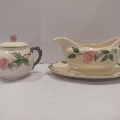 Vintage Franciscan Gravy Boat and Creamer and Covered Sugar Bowl